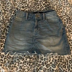 high rise jean skirt from hollister